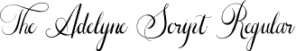 The Adelyne Script Regular font - The Adelyne Script.otf