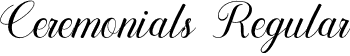 Ceremonials Regular font - ceremonials.otf