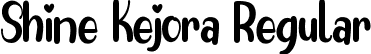 Shine Kejora Regular font - ShineKejora.ttf