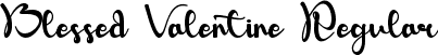 Blessed Valentine Regular font - Blessed Valentine DEMO.ttf