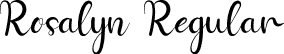 Rosalyn Regular font - Rosalyn.otf