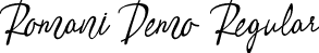 Romani Demo Regular font - RomaniDemoRegular.ttf