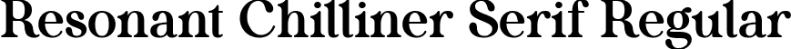 Resonant Chilliner Serif Regular font - Resonant Chilliner Serif.ttf