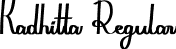 Kadhitta Regular font - Kadhitta.ttf