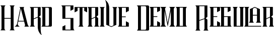 Hard Strive Demo Regular font - HardStriveDemoRegular.ttf