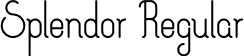 Splendor Regular font - Splendor-PersonalUse.otf