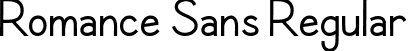 Romance Sans Regular font - Romance Sans.ttf