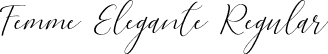 Femme Elegante Regular font - FemmeElegante.otf