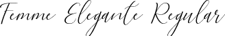 Femme Elegante Regular font - FemmeElegante.ttf