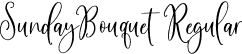 SundayBouquet Regular font - SundayBouquet.otf