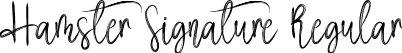 Hamster Signature Regular font - Hamster Signature.ttf