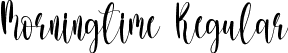 Morningtime Regular font - Morningtime.ttf