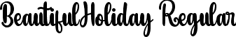 BeautifulHoliday Regular font - Beautiful Holiday.ttf