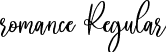 romance Regular font - romance.ttf