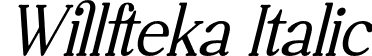 Willfteka Italic font - Willfteka-Italic.otf