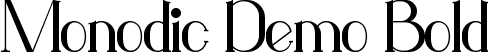 Monodic Demo Bold font - MonodicDemoBold.ttf