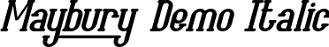 Maybury Demo Italic font - MayburyDemoItalic.ttf