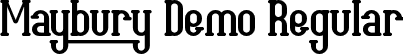 Maybury Demo Regular font - MayburyDemoRegular.ttf