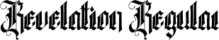 Revelation Regular font - Revelation.otf