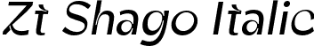 Zt Shago Italic font - ZtShago-RegularItalic.otf