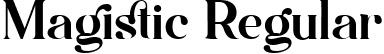 Magistic Regular font - magistic.ttf