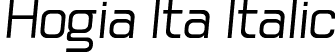 Hogia Ita Italic font - Hogira-Italic.otf