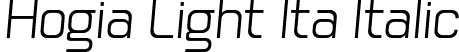 Hogia Light Ita Italic font - Hogira-LightItalic.otf