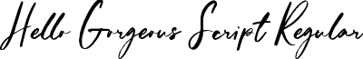 Hello Gorgeous Script Regular font - HelloGorgeous-Script.ttf