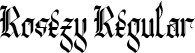 Rosezy Regular font - Rosezy.ttf