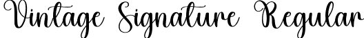 Vintage Signature Regular font - Vintage Signature.ttf