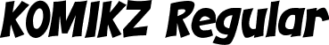 KOMIKZ Regular font - KOMIKZ.ttf