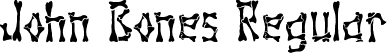 John Bones Regular font - John Bones.ttf