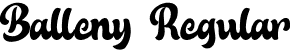 Balleny Regular font - Balleny.otf