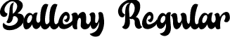 Balleny Regular font - Balleny.ttf