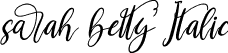 sarah betty Italic font - sarah betty italic.ttf