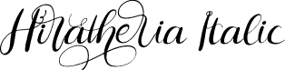 Hiratheria Italic font - Hiratheria Italic.ttf