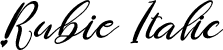 Rubie Italic font - Rubie Italic.otf