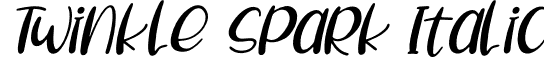 Twinkle Spark Italic font - Twinkle Spark Italic.ttf