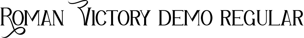 Roman Victory Demo Regular font - RomanVictoryDemoRegular.ttf