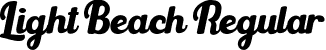 Light Beach Regular font - LightBeach.ttf