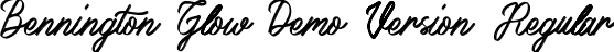 Bennington Glow Demo Version Regular font - Bennington Glow Demo Version.ttf