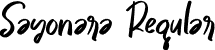 Sayonara Regular font - Sayonara.otf