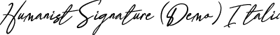 Humanist Signature (Demo) Italic font - Humanist Signature (Demo).ttf