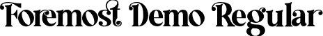 Foremost Demo Regular font - Foremost Regular Demo OTF.otf