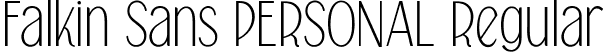 Falkin Sans PERSONAL Regular font - FalkinSansPERSONAL.ttf