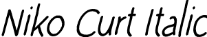 Niko Curt Italic font - Niko Curt Italic.otf