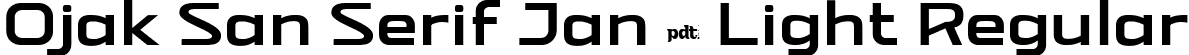 Ojak San Serif Jan 5 Light Regular font - NEBORA-Light.ttf