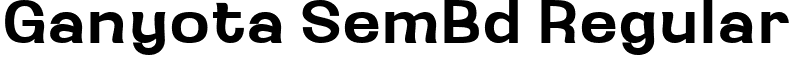 Ganyota SemBd Regular font - GanyotaPersonaluse-SemiBold.ttf