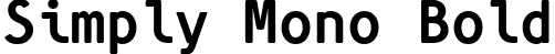 Simply Mono Bold font - SimplyMono-Bold.ttf