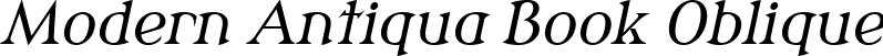 Modern Antiqua Book Oblique font - ModernAntiqua-BookOblique.ttf